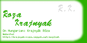 roza krajnyak business card